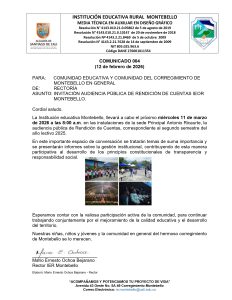 INVITACION A TODA LA COMUNIDAD